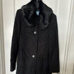 Nine West black wool coat